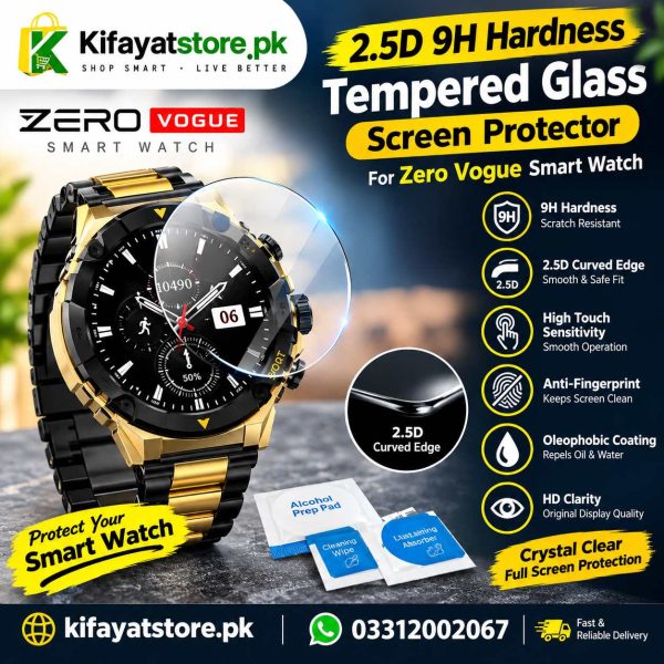 2.5D 9H Hardness Tempered Glass Screen Protector for Zero Vogue Smart Watch