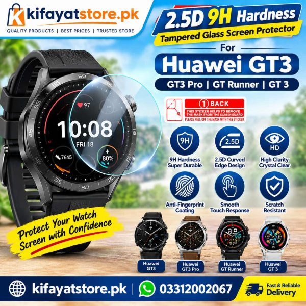 2.5D 9H Tempered Glass Screen Protector For Huawei Watch GT3 GT3 Pro GT Runner GT 3