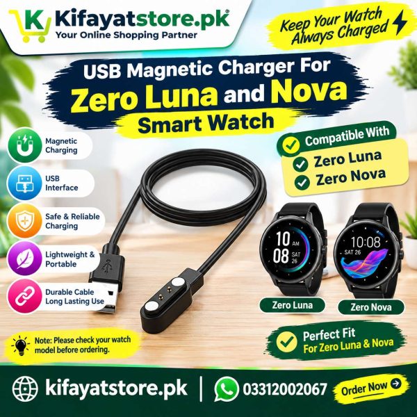 USB Magnetic Charging Cable for Zero Luna & Zero Nova Smart Watch